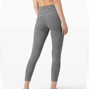 Lululemon wunder under high rise tight Washed asphalt gray leggings 25”